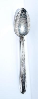 Vintage Silver Colored SPOON BROOCH (2½" x ¾") Marked "Pat. 2066969" with Silver Tone Pin Clasp