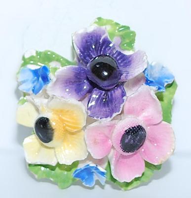 BONE CHINA FLOWER BROOCH (1½" Diam.) "Thorley Brand" - Made in England with Gold Tone Pin