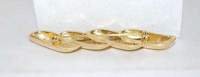 All Gold Colored "4 Waves" BROOCH (3" x ¾") on a Gold Tone Setting