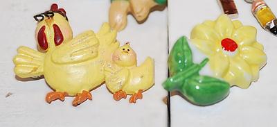 Collection of 5 KID'S BROOCHES -- Assorted Sizes --