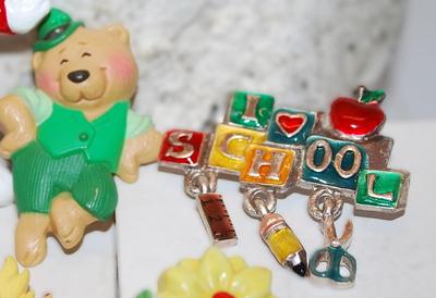 Collection of 5 KID'S BROOCHES -- Assorted Sizes --