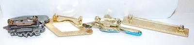 Collection of 4 Assorted BROOCHES - "Birds & Blooms" Flower Wheelbarrow, Pink & Blue Bird, Gold Colored...