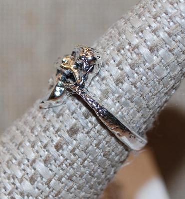 Size 7 All Silver Tone "Mermaid" Ring (2,8g)