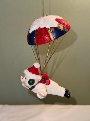 Vintage Flying Snowman Ornament