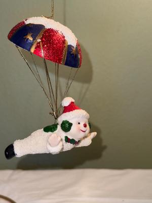 Vintage Flying Snowman Ornament