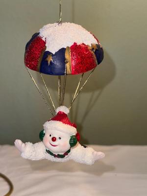 Vintage Flying Snowman Ornament