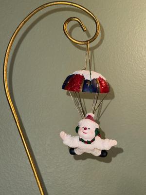 Vintage Flying Snowman Ornament