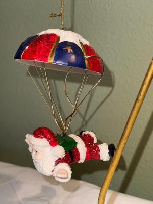 Vintage Flying Santa Ornament