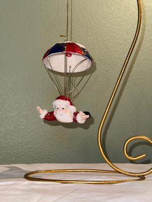 Vintage Flying Santa Ornament