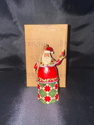Jim Shore Santa with Candle Hanging Ornament