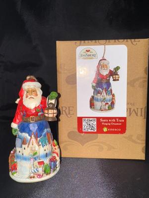 Jim Shore Santa with Train Hanging Ornament