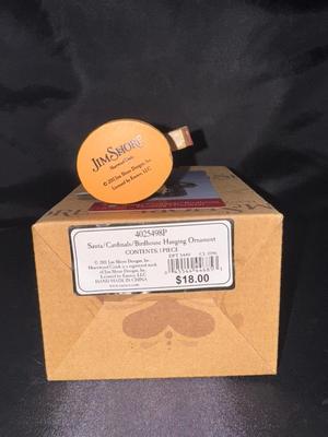 Jim Shore Santa Cardinals Birdhouse Hanging Ornament