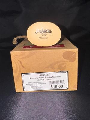 Jim Shore Santa with Present Hanging Ornament