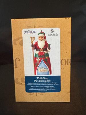 Jim Shore Welsh Santa Hanging Ornament Pere Noel Gallois