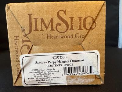 Jim Shore Santa with Puppy Hanging Ornament