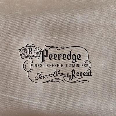 LOT 33K: Peeredge Regent Sheffield Steak Knives in Original Box and Cutco Carving Set