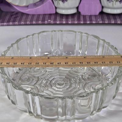 LOT 33K: Antique Vintage Kitsch Original 1950s Tea Bag Sugar Spoon Rests, Glass Metal Coffee Pitcher Carafe Pyrex Silex, Candy Dishes,...