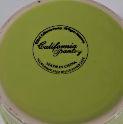 LOT 36K: Otagiri Owl Mug, California Pantry Covered Casserole Bowl, Stone Ware Microwave Cooker, Pfaltzgraff Pieces, Two Royal Domino...