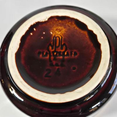 LOT 36K: Otagiri Owl Mug, California Pantry Covered Casserole Bowl, Stone Ware Microwave Cooker, Pfaltzgraff Pieces, Two Royal Domino...