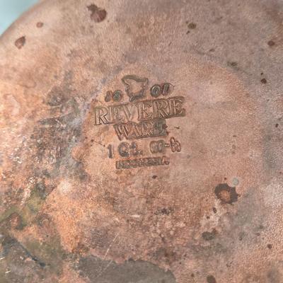 LOT 37K: Vintage Laurel Saucepan, Wear Ever Stock Pot, and Multiple Revere Ware Pots