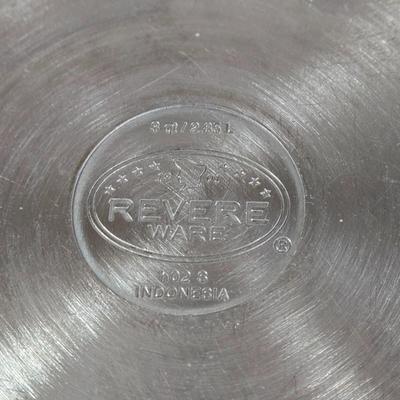 LOT 37K: Vintage Laurel Saucepan, Wear Ever Stock Pot, and Multiple Revere Ware Pots