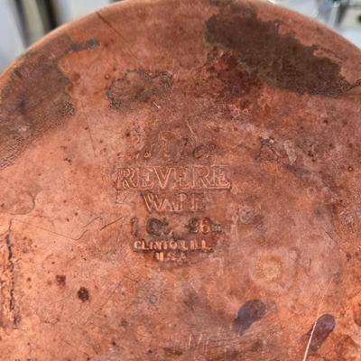 LOT 37K: Vintage Laurel Saucepan, Wear Ever Stock Pot, and Multiple Revere Ware Pots