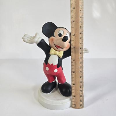 LOT 61K: Eyes and Ears 1986, 87, and 88 Copies, It's a Small World and Haunted House Albums, Mickey Mouse Figurine, and 2 Button Pins