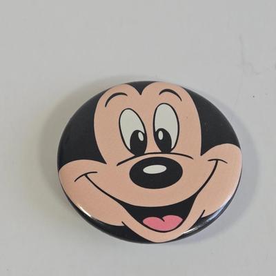 LOT 61K: Eyes and Ears 1986, 87, and 88 Copies, It's a Small World and Haunted House Albums, Mickey Mouse Figurine, and 2 Button Pins