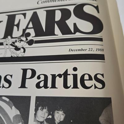 LOT 61K: Eyes and Ears 1986, 87, and 88 Copies, It's a Small World and Haunted House Albums, Mickey Mouse Figurine, and 2 Button Pins