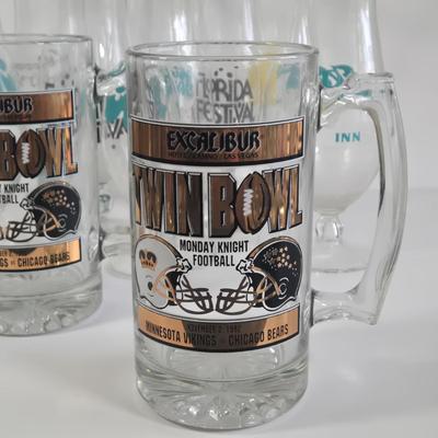 LOT 62L: Beer Sign, Beer Mugs, and Hurricane Glasses