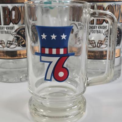 LOT 62L: Beer Sign, Beer Mugs, and Hurricane Glasses