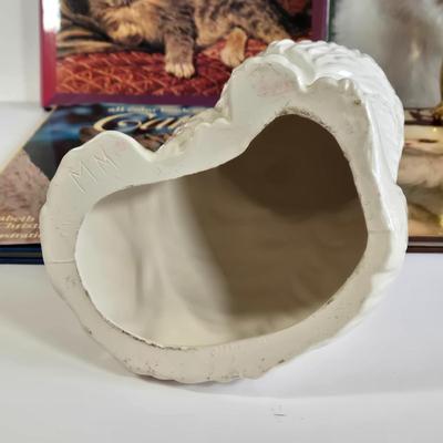 LOT 69L: Everything Cats, Books, Music Box, Ring Holder, Figurines, and More