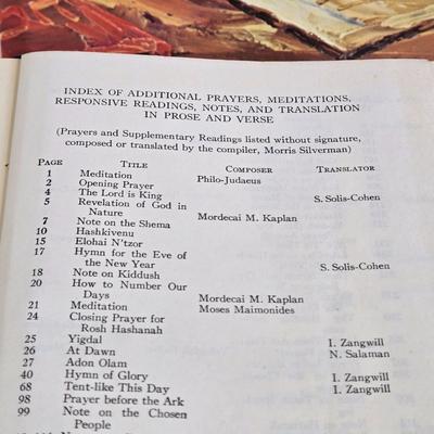 LOT 70L: Morris Katz Prints, Siddur with Decorative Metal Cover, Hen Holon Pewter Goblet, and More