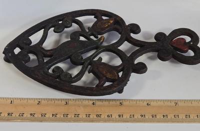 LOT 73K: Jello Molds, Cast Iron Trivet, Progressive Mortar & Pestle Set, Vintage Rosette Irons, and More