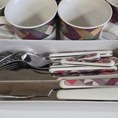 LOT 74K: Studio Nova Palm Desert Dinnerware and Flatware