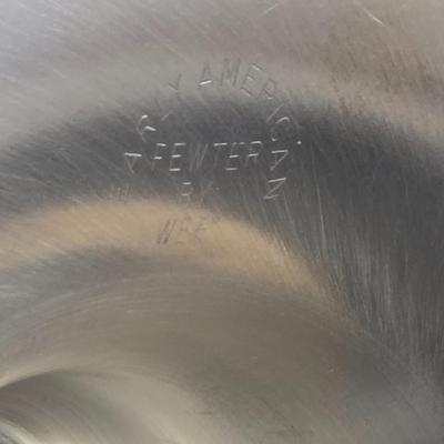 LOT 76K: Midcentury Vintage Black and Gold Condiment Caddy, Vintage Irvinware Chrome Candlestick Holders, Pewter Chamberstick Candle...