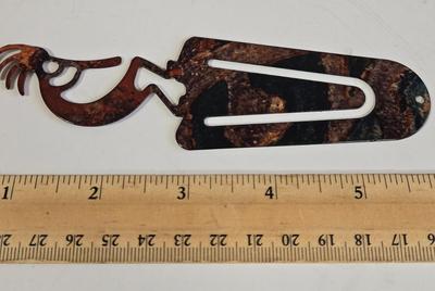 LOT 77K: Vintage Marc Chagall 12 Tribes Stained Glass Window, Vintage Japanese Black Lacquer Musical Jewelry Box, Wood Dresser Valet,...