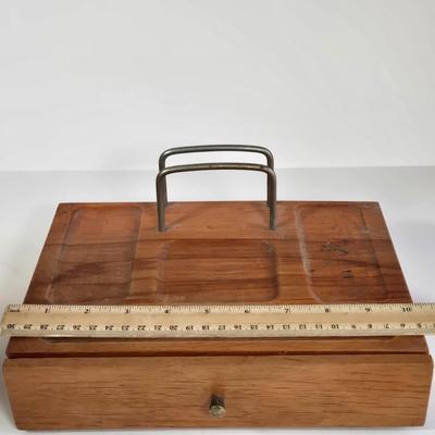 LOT 77K: Vintage Marc Chagall 12 Tribes Stained Glass Window, Vintage Japanese Black Lacquer Musical Jewelry Box, Wood Dresser Valet,...