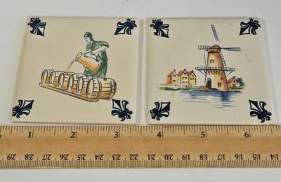 LOT 77K: Vintage Marc Chagall 12 Tribes Stained Glass Window, Vintage Japanese Black Lacquer Musical Jewelry Box, Wood Dresser Valet,...