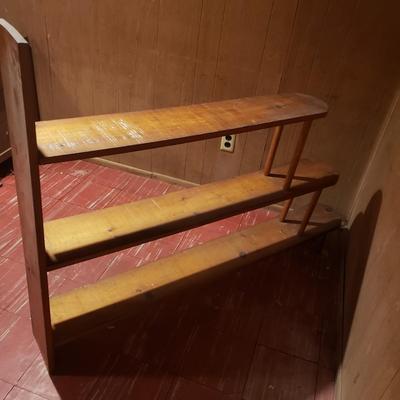 LOT 85B: Vintage 3-Tiered Wooden Shelf