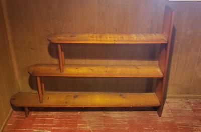 LOT 85B: Vintage 3-Tiered Wooden Shelf