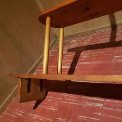 LOT 85B: Vintage 3-Tiered Wooden Shelf