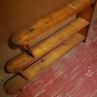 LOT 85B: Vintage 3-Tiered Wooden Shelf