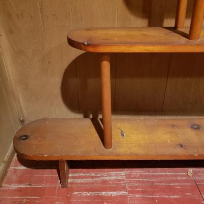 LOT 85B: Vintage 3-Tiered Wooden Shelf