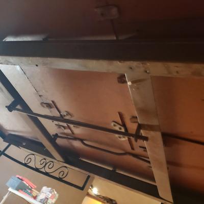 LOT 86B: Vintage Formica Expandable Table with Wrought Iron Legs