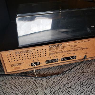 LOT 87B: Seville Solid State 8-Track, Turntable, AM/FM Multiplex Stereo System with Speakers