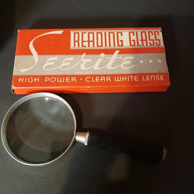 LOT 89B: Vintage Office Supplies & Tools, Pep Boys Tin Boxes, Crayola Silver & Gold Crayons, Note Card Set & Brass Christmas...