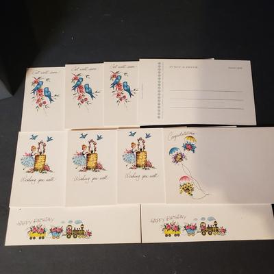 LOT 89B: Vintage Office Supplies & Tools, Pep Boys Tin Boxes, Crayola Silver & Gold Crayons, Note Card Set & Brass Christmas...