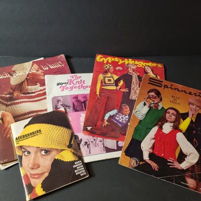 LOT 90B: Ladies' Home Journal Prints, Vintage Crochet & Knitting Patterns, Kate Greenway Coloring Book & Collection of...