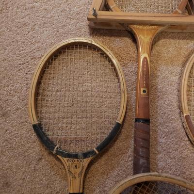 LOT 92B: Collection of Vintage Tennis Rackets & Games